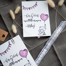 Lade das Bild in den Galerie-Viewer, Postkarten - Herzlich Willkommen Baby