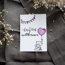 Lade das Bild in den Galerie-Viewer, Postkarten - Herzlich Willkommen Baby