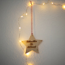 Lade das Bild in den Galerie-Viewer, Holzanhänger - Weihnachten voll Hoffnung (Stern)