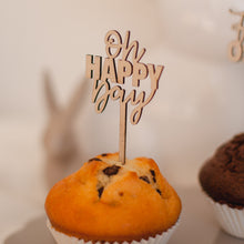 Lade das Bild in den Galerie-Viewer, Caketopper / Muffintopper "oh happy day"