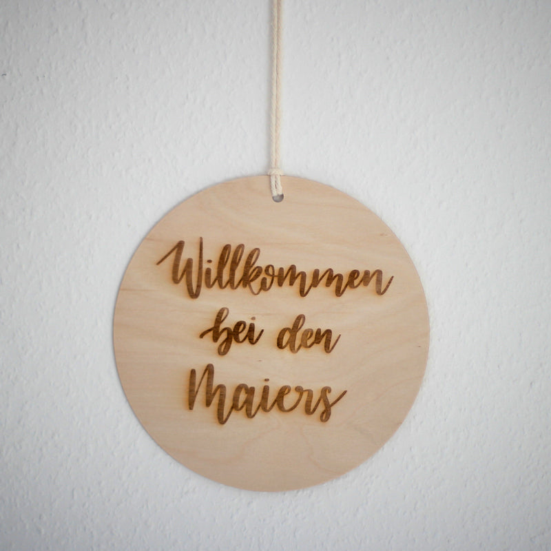Holzschild - Willkommen bei den...